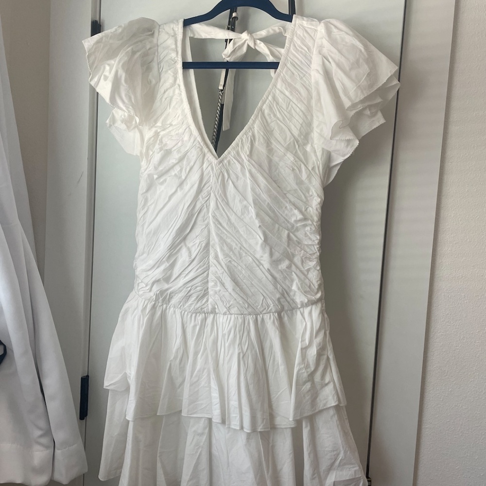 Love The Label (Anthropologie) Minette Mini Dress WHITE XS